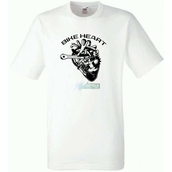 Kerékpáros szív - Bike heart férfi rövid ujjú póló