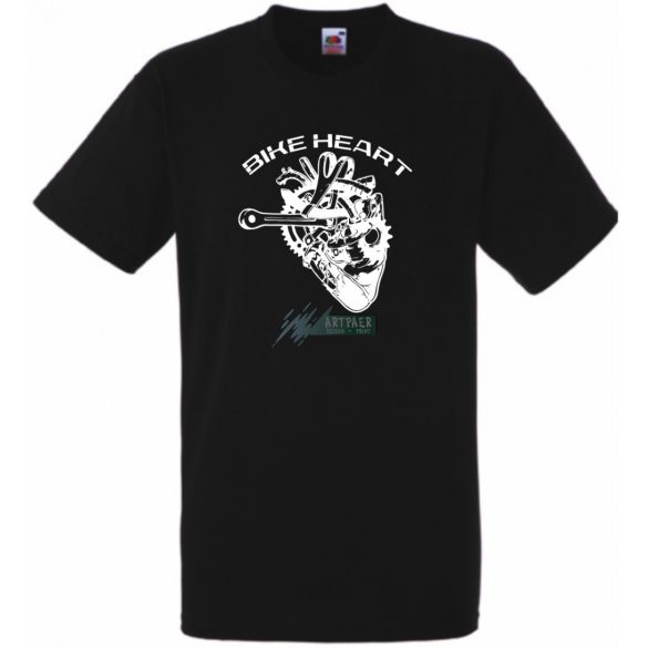 Kerékpáros szív - Bike heart férfi rövid ujjú póló