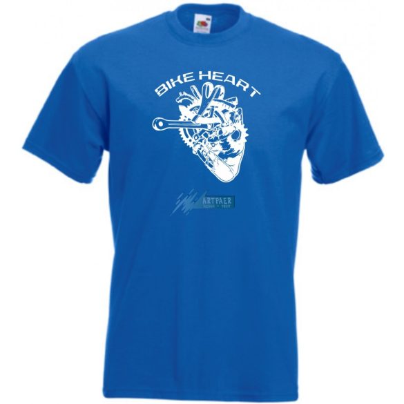 Kerékpáros szív - Bike heart férfi rövid ujjú póló