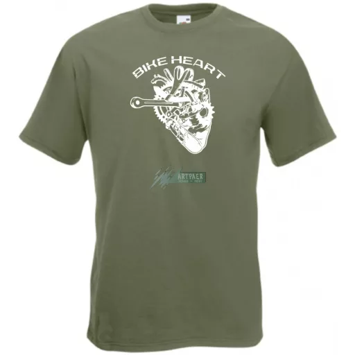 Kerékpáros szív - Bike heart férfi rövid ujjú póló