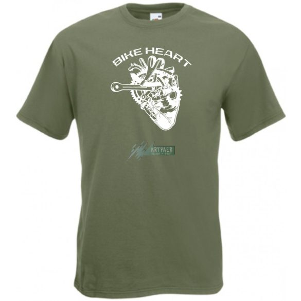 Kerékpáros szív - Bike heart férfi rövid ujjú póló