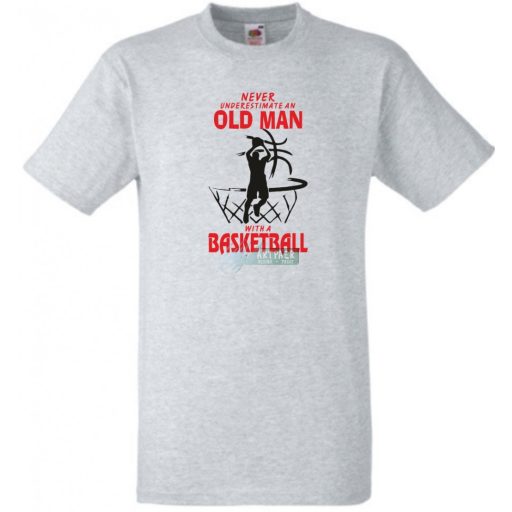 Soha ne becsülj le egy kosaras öregembert, angol férfi rövid ujjú póló