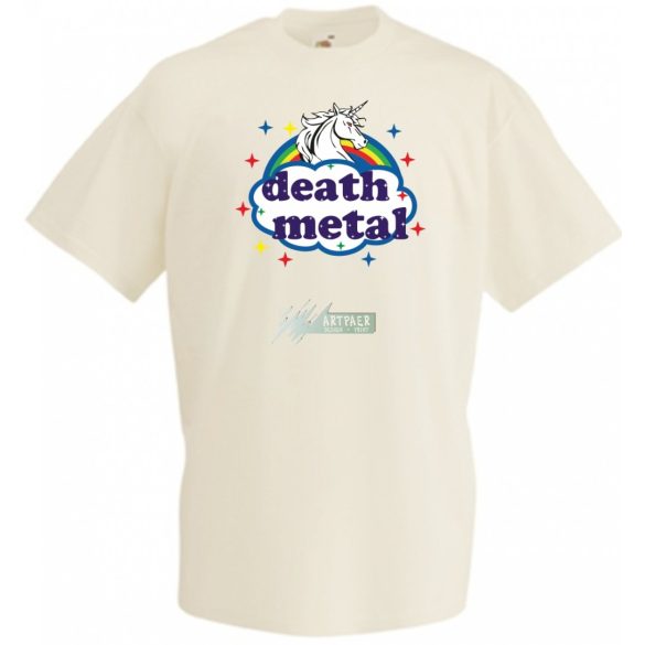 Death Metal Unicorn -B férfi rövid ujjú póló