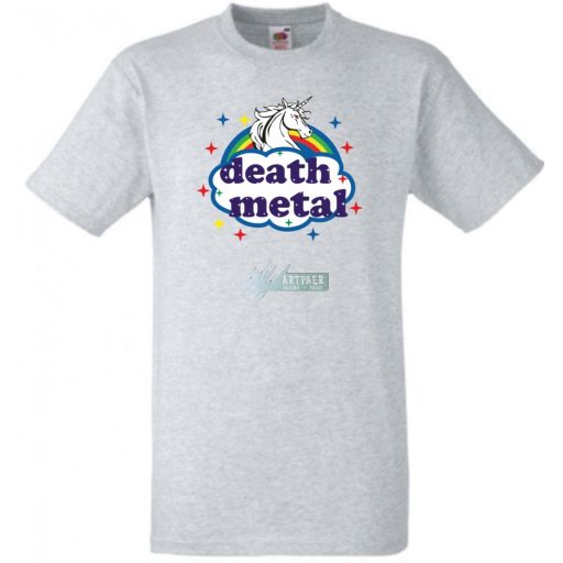 Death Metal Unicorn -B férfi rövid ujjú póló