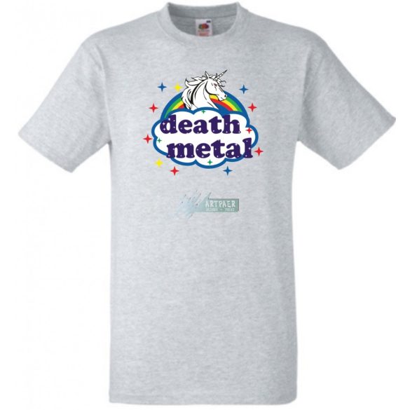 Death Metal Unicorn -B férfi rövid ujjú póló