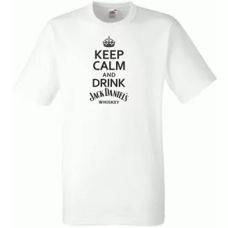 Keep Calm Drink Whiskey férfi rövid ujjú póló