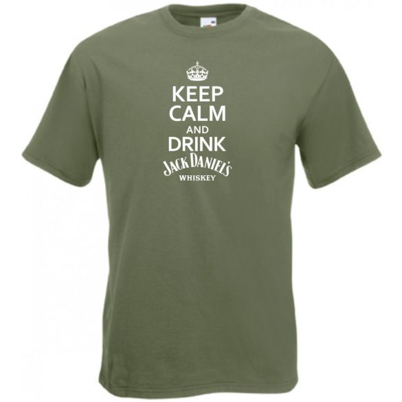 Keep Calm Drink Whiskey férfi rövid ujjú póló