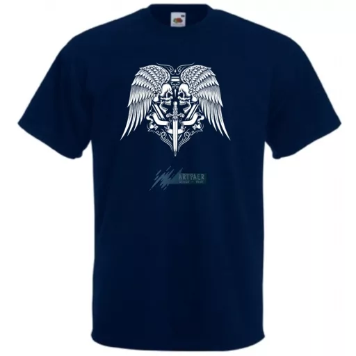 Skull angel férfi rövid ujjú póló