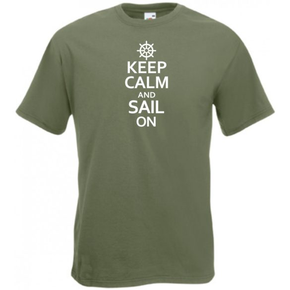 Keep Calm Sail On férfi rövid ujjú póló