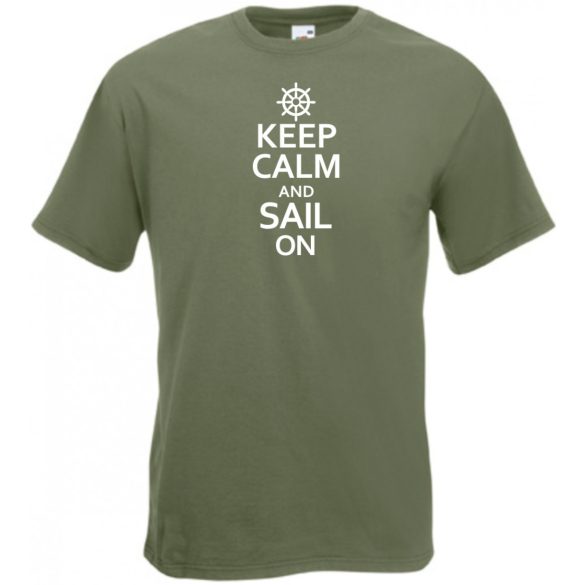 Keep Calm Sail On férfi rövid ujjú póló