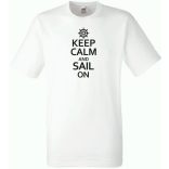 Keep Calm Sail On férfi rövid ujjú póló