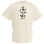 Keep Calm Sail On férfi rövid ujjú póló