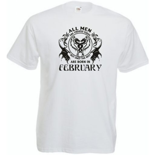 Minden ember egyenlőnek születik - February - Angol verzió férfi rövid ujjú póló