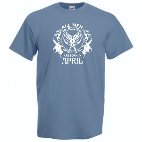 Minden ember egyenlőnek születik - April - Angol verzió férfi rövid ujjú póló