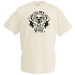 Minden ember egyenlőnek születik - April - Angol verzió férfi rövid ujjú póló