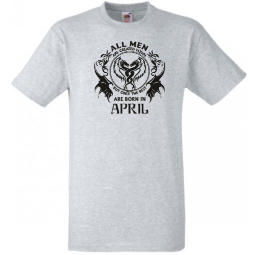 Minden ember egyenlőnek születik - April - Angol verzió férfi rövid ujjú póló