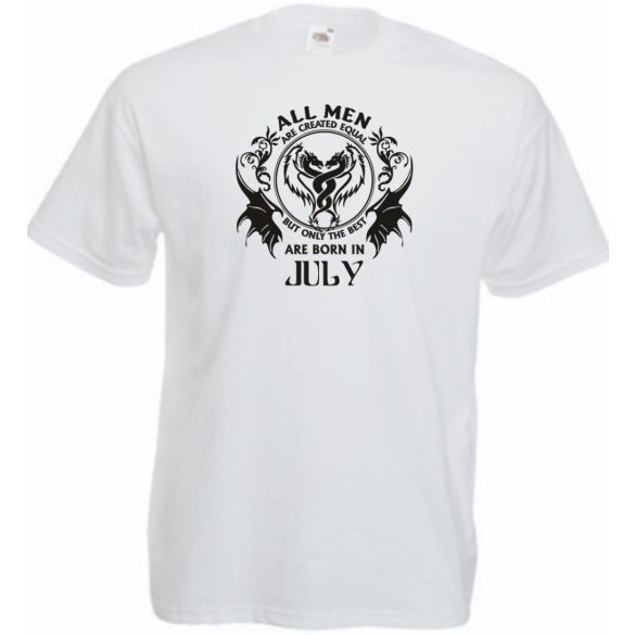 Minden ember egyenlőnek születik - July - Angol verzió férfi rövid ujjú póló