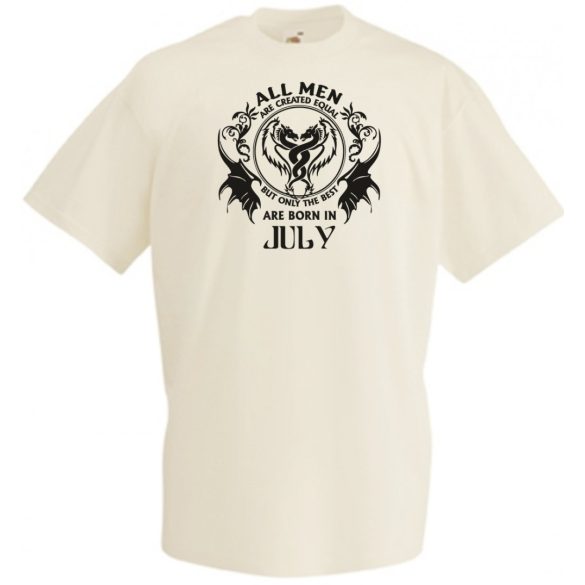 Minden ember egyenlőnek születik - July - Angol verzió férfi rövid ujjú póló