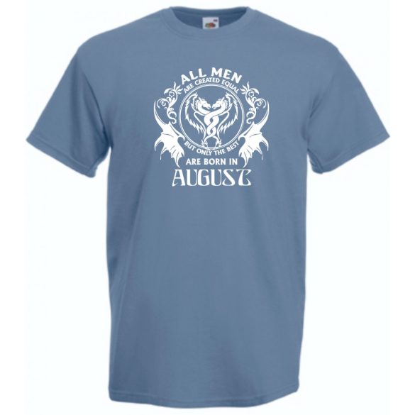 Minden ember egyenlőnek születik - August - Angol verzió férfi rövid ujjú póló