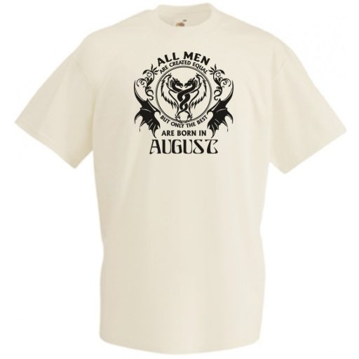 Minden ember egyenlőnek születik - August - Angol verzió férfi rövid ujjú póló