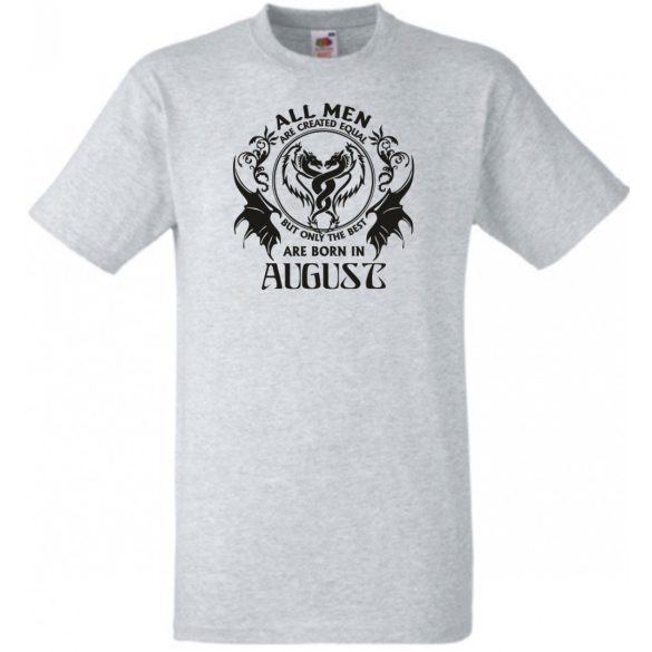 Minden ember egyenlőnek születik - August - Angol verzió férfi rövid ujjú póló