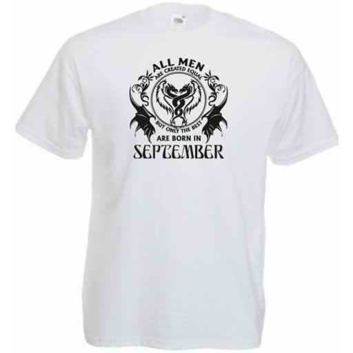 Minden ember egyenlőnek születik - September - Angol verzió férfi rövid ujjú póló