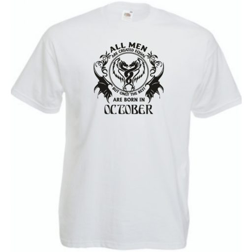 Minden ember egyenlőnek születik - October - Angol verzió férfi rövid ujjú póló