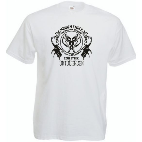 Minden ember egyenlőnek születik - Október férfi rövid ujjú póló