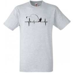   Sport horgász EKG szív ritmus -A férfi rövid ujjú póló