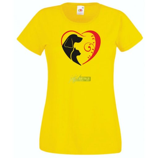 Állatbarát női rövid ujjú póló