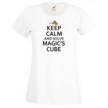 Nyugi és old meg a Rubik mágus kockáját női rövid ujjú póló