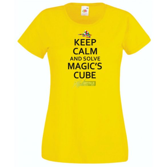 Nyugi és old meg a Rubik mágus kockáját női rövid ujjú póló