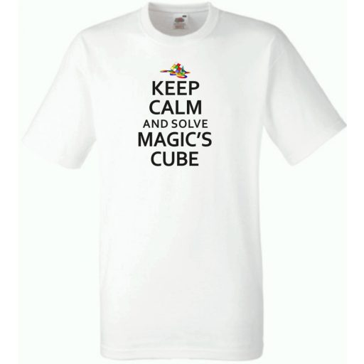 Nyugi és old meg a Rubik mágus kockáját férfi rövid ujjú póló