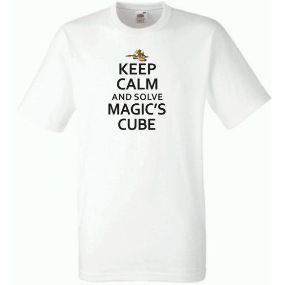 Nyugi és old meg a Rubik mágus kockáját férfi rövid ujjú póló
