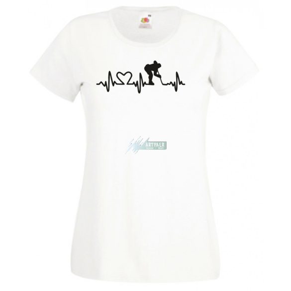 I Love Hoki EKG női rövid ujjú póló