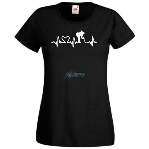 I Love Hoki EKG női rövid ujjú póló