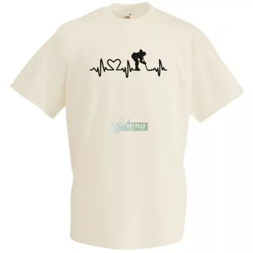 I Love Hoki EKG férfi rövid ujjú póló