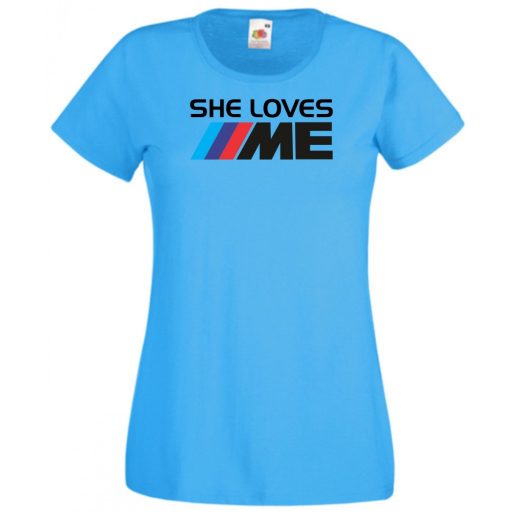 Szeret engem - Auto fan női rövid ujjú póló