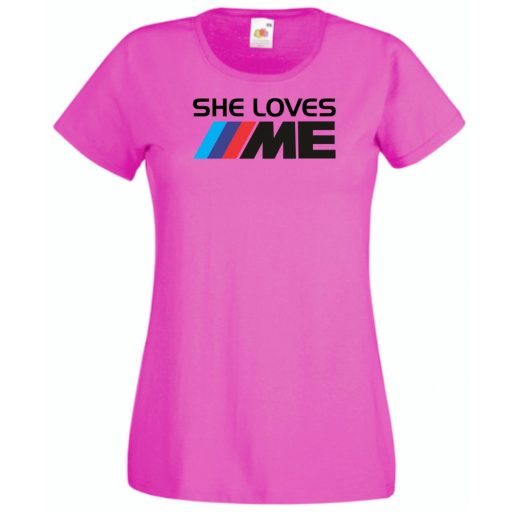 Szeret engem - Auto fan női rövid ujjú póló