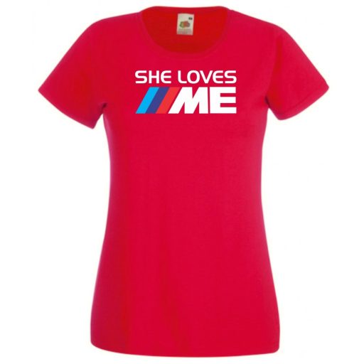 Szeret engem - Auto fan női rövid ujjú póló