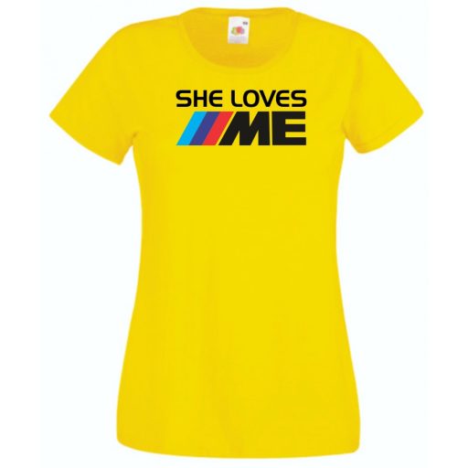 Szeret engem - Auto fan női rövid ujjú póló