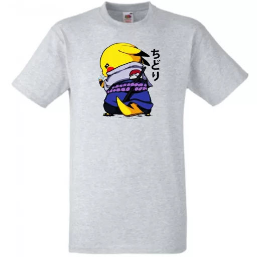 Funny Anime Naruto Pikachu férfi rövid ujjú póló