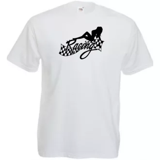 Funny Racing Girl férfi rövid ujjú póló