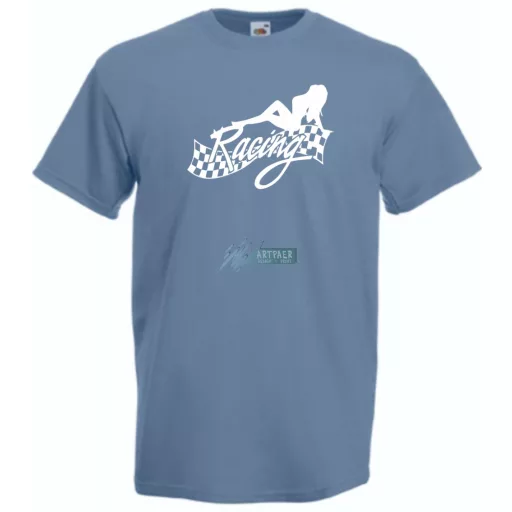 Funny Racing Girl férfi rövid ujjú póló