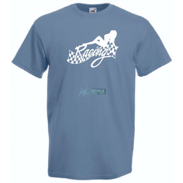 Funny Racing Girl férfi rövid ujjú póló