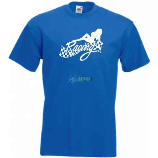 Funny Racing Girl férfi rövid ujjú póló