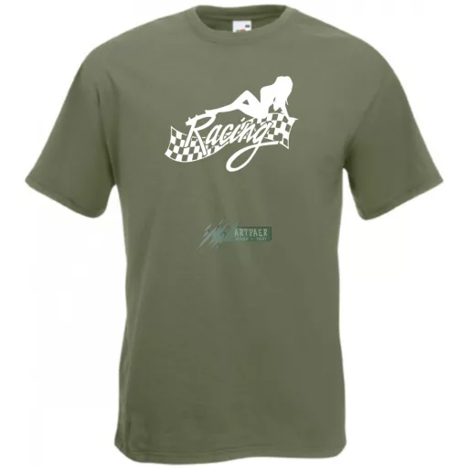 Funny Racing Girl férfi rövid ujjú póló