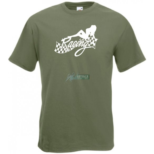 Funny Racing Girl férfi rövid ujjú póló