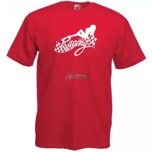 Funny Racing Girl férfi rövid ujjú póló