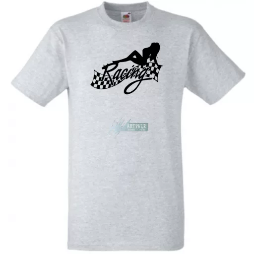 Funny Racing Girl férfi rövid ujjú póló